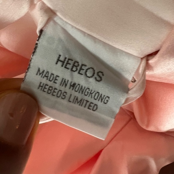 HEBEOS pink A-Line/Princess Sleeveless V-neck Short/Mini Satin Dresses - Picture 10 of 12